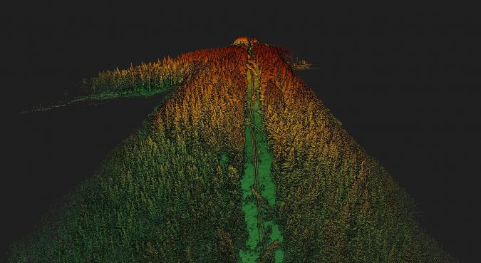 Myrskyvahinkojen LiDAR-tarkastus yöaikaan on toteutettavissa